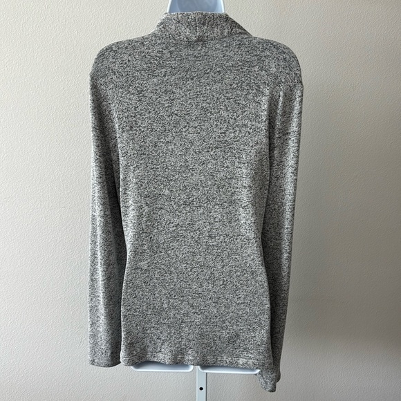 Tahari Sweater L Draped Surplice Front Modern Boho Sultry Minimalist Street Chic - Picture 12 of 15